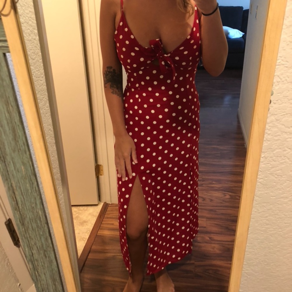 Front tie dress